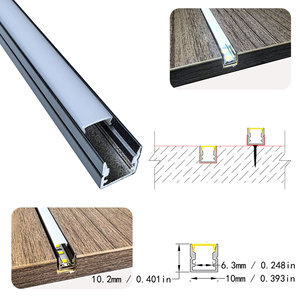 Accessoires pour éclairage linéaire LED, boîtier en alliage d'aluminium, haute luminosité, installation facile, bandes LED flexibles minimalistes à intensité variable pour - Product Image 2