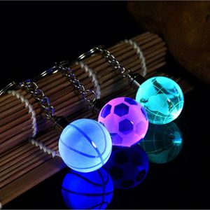 Creative <b>LED</b> Colorful Luminous Crystal Keychain Advertising Keychain Pendant Wholesale for Football Basketball for Earth Day - Product Image 3