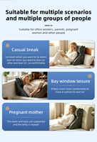 Coussin de lit compensé orthopédique en mousse haute densité pour le sommeil, la lecture, le soutien du dos et le soulagement des douleurs aux jambes