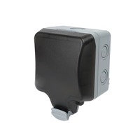 Boîtier de prise étanche encastré en plastique ABS pour extérieur BE21 avec protection IP55, design dissimulé, interrupteur d'alimentation, couvercle de protection