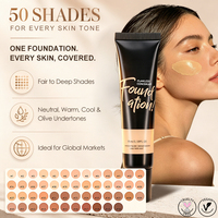 Créez votre propre marque de correcteur de teint liquide mat vegan, couvrance totale, longue tenue, anti-brillance, waterproof, pour peaux foncées, haute qualité