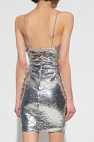 18 YEARS Factory Custom Women Sequin Low Cut Hollow Evening Party Dress Luxury Night Club Luxury Deep V Sexy Mini Bodycon Dress