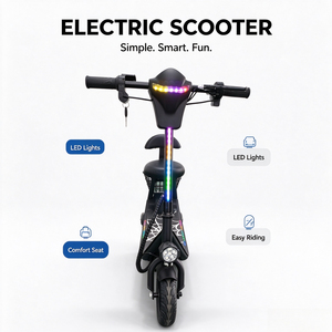 Scooter Eléctrico para Niños de 36V 250W de Fábrica OEM <span class=keywords><strong>con</strong></span> Asiento, Luz LED Ambiental en el Tablero, Plegable, Scooter de Movilidad <span class=keywords><strong>con</strong></span> Asiento de 8 Pulgadas - Product Image 6