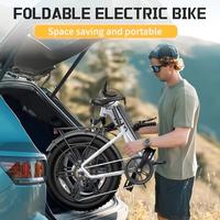 Prix d'usine, stock UE, F008, vélo électrique pliable 48V 20 pouces avec pneus larges, design tendance, batterie intégrée amovible