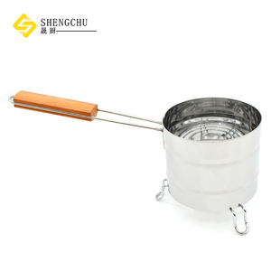 Accessoires d'extérieur : Allume-charbon de <span class=keywords><strong>bois</strong></span> SS avec poignée <span class=keywords><strong>en</strong></span> <span class=keywords><strong>bois</strong></span>, outil de chauffage extérieur, allume-feu pour barbecue, ensemble d'outils métalliques - Product Image 6