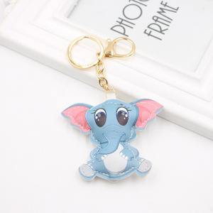<span class=keywords><strong>Porte</strong></span>-clés en cuir PU éléphant mignon <span class=keywords><strong>original</strong></span> en gros, pendentif pour sac à main pour femmes, accessoires en cuir, personnalisation - Product Image 4