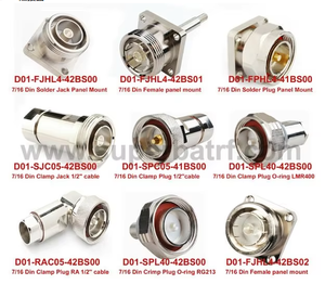 Factory Low Supply Brass L29 7/16 DIN Female Jack L29 Solder Male <strong>Test</strong> Connector Straight RF Coaxial 4-Hole Stock ROHS - Product Image 5