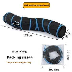 Tunnel di tela ecologico giocattolo movimento interattivo per animali domestici gattino auto-intrattenimento noia forniture per sgravi per gatti tenda sacco a pelo - Product Image 6