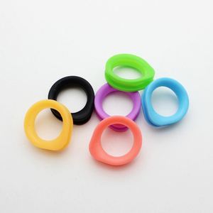 Salon and Pet Grooming Scissors Teardrop Inserts Soft Silicone Finger Rings Corlorfull <b>Silicon</b> Scissor Rings - Product Image 2