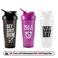 Bouteille Shaker Personnalisée pour Eau, Bouteille Shaker de Gym avec Impression de Logo, Bouteilles de Protéines en Plastique sans BPA pour Sport, Promotion