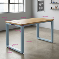 Pieds de table en métal, supports de meubles, base de table en fer avec pieds de nivellement pour bureau et armoire