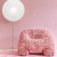 Fauteuil de salon rond irrégulier, artistique et créatif, design unique, rembourré en éponge, revêtement en tissu