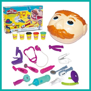 Set de pâte à modeler intelligente pour enfants, jouet pour faire semblant, jeu de <span class=keywords><strong>docteur</strong></span>, dentiste, Combo outils, bricolage, boîte en argile douce colorée - Product Image 2