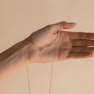 Collana con targhetta personalizzata con nome minimalista collana con catena di torsione <span class=keywords><strong>regalo</strong></span> <span class=keywords><strong>personalizzato</strong></span> <span class=keywords><strong>per</strong></span> la migliore amica della fidanzata - Product Image 2