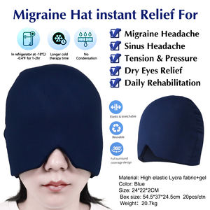 Topi Terapi Dingin Panas untuk Meredakan Migrain, Pembungkus Kepala Es & Topi Pereda Sakit Kepala, Paket Es untuk Mata Bengkak, Ketegangan, <span class=keywords><strong>Sinus</strong></span>, dan Stres - Product Image 2