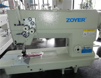 Machine à coudre industrielle Juki à entraînement par courroie, double aiguille, point noué, modèle ZOYER ZY8420, pour vêtements, 50 cartons, couleur blanche, en promotion