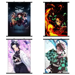 33 디자인 애니메이션 포스터 30*45cm 40*60cm 60*90cm 악마 학살자 Kimetsu no Yaiba 인쇄 벽 포스터 스크롤 매달려 사진