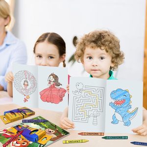 Libros para Colorear Pequeños Personalizados y Crayones para Recuerdos de Fiestas Infantiles, Libros para Colorear Económicos con Diseños de Dibujos Animados para Niños - Product Image 4