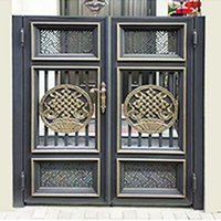 Conceptions extérieures de porte principale de porte d'entrée en aluminium coulissante automatique pour le mur de délimitation