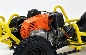 <span class=keywords><strong>Mini</strong></span> kart à essence 2 temps, 10 petites roues, 35 km/h, kart tout-terrain robuste pour adultes et adolescents - Product Image 4