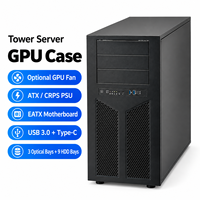 Boîtier de serveur de station de travail GPU EATX HY-A47, 8 emplacements PCIe, alimentation ATX CRPS, 9 baies HDD, châssis tour pour calcul IA, en stock