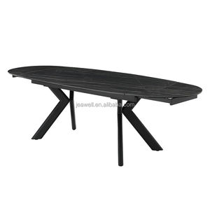 Mesa redonda de diseño italiano, función de extensión de forma, mesa de comedor de cerámica de 12MM de espesor, Mesa de Piedra sinterizada, uso doméstico - Product Image 3