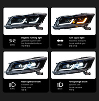 Pour Accord huitième génération phare assemblage mise à niveau feux diurnes lentille LED 12V nouveau transfrontalier