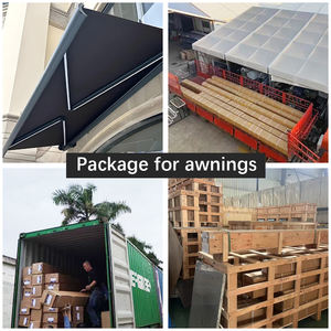 Abat-jour <span class=keywords><strong>solaire</strong></span> <span class=keywords><strong>de</strong></span> luxe moderne motorisé en PVC rétractable abat-jour mural en alliage d'aluminium à cassette complète pour balcon extérieur - Product Image 3