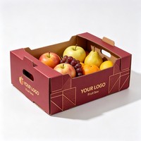Vente en gros de plateaux à fruits réutilisables, emballages pour mangues et pommes, boîtes de transport en carton ondulé pour légumes et fruits, personnalisables