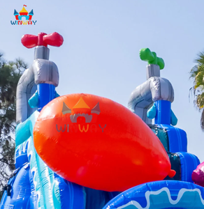 Tobogán Acuático Inflable para Carnaval con Piscina, Tobogán Doble de Grado Comercial con Decoración de Bolas Coloridas para Alquiler en Fiestas de Verano - Product Image 5