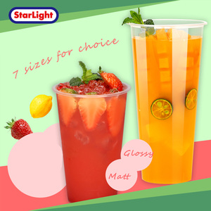 Ly nhựa dùng một lần trong suốt 12oz 16oz 24oz 32oz có nắp, dùng cho sinh tố và trà sữa mang đi, chất liệu PP, đường kính 90mm - Product Image 2