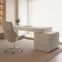 Bureau d'écriture à la maison blanc pur de luxe minimaliste bureau d'ordinateur Rectangle de Style crème Durable pour la consultation médicale de Salon de beauté