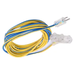 Cable de extensión de alta resistencia, cable retráctil eléctrico para exteriores, 220v, 25 pies