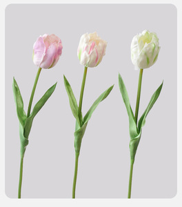 High Quality PU Parrot Tulip Artificial Flower Realistic Tulip Stem for Home Wedding Decoration Floral Centerpiece - Product Image 5