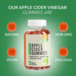 Bonbons à la pomme pour la perte de poids, <span class=keywords><strong>prix</strong></span> d'usine, vente en gros, avec vinaigre de <span class=keywords><strong>cidre</strong></span> de pomme et algues marines, végétalien, 60 bonbons - Product Image 3