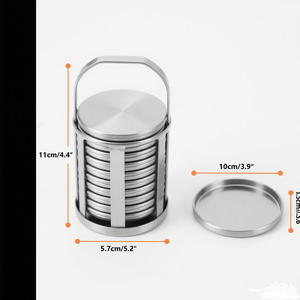 Posavasos personalizados Posavasos geométricos dorados de acero inoxidable Metal Color dorado - Product Image 3