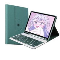 Tab S6 Lite için koruyucu 10.4 inç Klavye Tablet Kılıfı 360 derece Dönen TPU Tam Kapsama Alanı Düşmeyi Önleyici Kalem Yuvası PU
