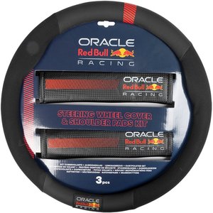 Kit coprivolante + imbottitura per cintura di sicurezza per auto Powerbar nero/rosso - Product Image 1