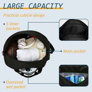 Sac de sport léger de haute qualité pour le yoga, le football, le basketball, accessoires de sport, sacs de voyage pour hommes et femmes, sacs de sport de luxe, fabriqué en usine BSCI. - Product Image 5