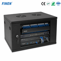 Armoire serveur murale FINEN W4X 19 pouces, armoire réseau 4U/6U/9U/12U, certifiée ISO9001/CE, structure SPCC, IP20, OEM ODM en stock