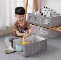 Organisateur de jouets pour enfants, boîte de rangement pliable pour vêtements de bébé, boîtes de rangement en tissu pliables