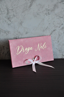 Enveloppe cadeau de luxe avec ruban en satin pour les jeunes mariés, invitation de mariage, porte-carte cadeau personnalisé, enveloppe pour argent liquide
