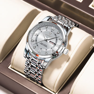 Neue POEDAGAR Top Marke Luxus Edelstahl Quarz Armbanduhr für Männer Wasserdichte leuchtende Date Week Sport Fashion Alloy - Product Image 5