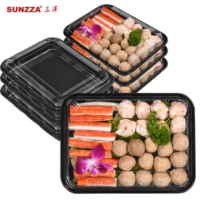 Sunzza – boîtes à déjeuner jetables en plastique, Bento de stockage des aliments/récipients de préparation des repas pour le restaurant