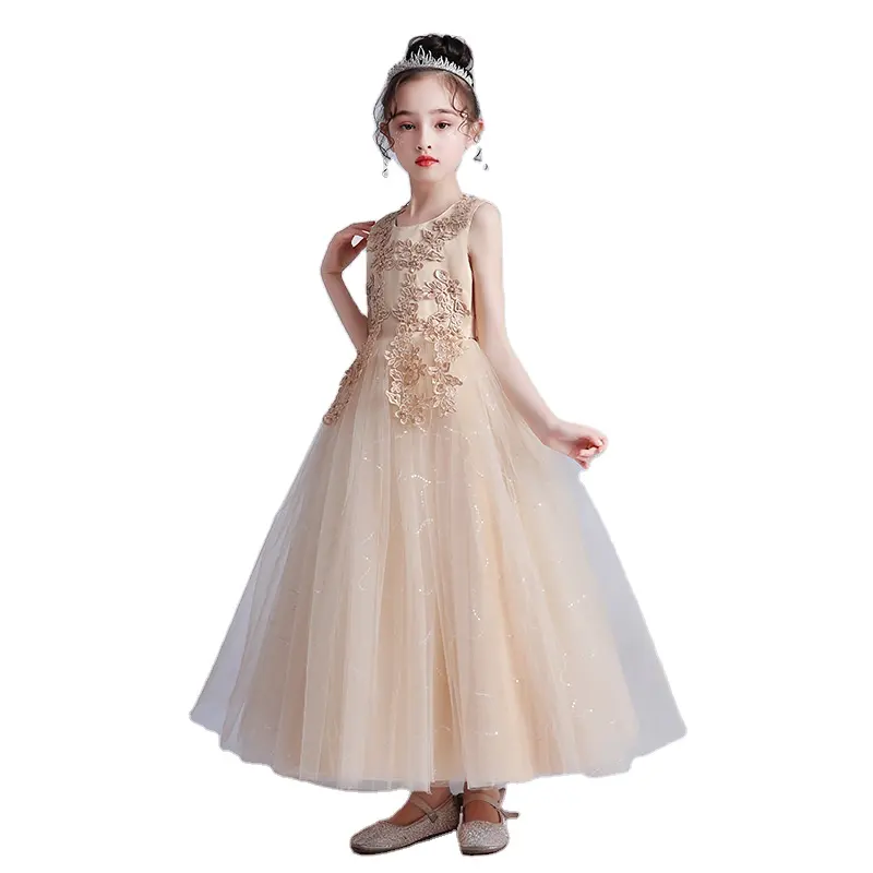 Gold Toddler Girl Pageant Dress Yellow And Kids 4 Years Old Golden Girls Wedding Dresses