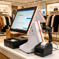 Système de point de vente tactile tout-en-un RN-E9 avec caisse enregistreuse, écran tactile capacitif 10 points de 15,6 pouces, Wi-Fi 6, compatible Windows/Android