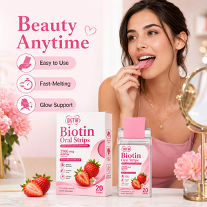 Tiras Orales de Biotina de Marca Privada con Biotina para la Belleza del Cabello, Suplemento OEM de Disolución Rápida - Product Image 2