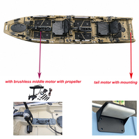 Kayak Modular Vicking 14.76FT untuk 2 Orang, Tandem, Memancing, 3 Bagian, dengan Dudukan Motor Listrik, HDPE, CE, Garansi 2 Tahun