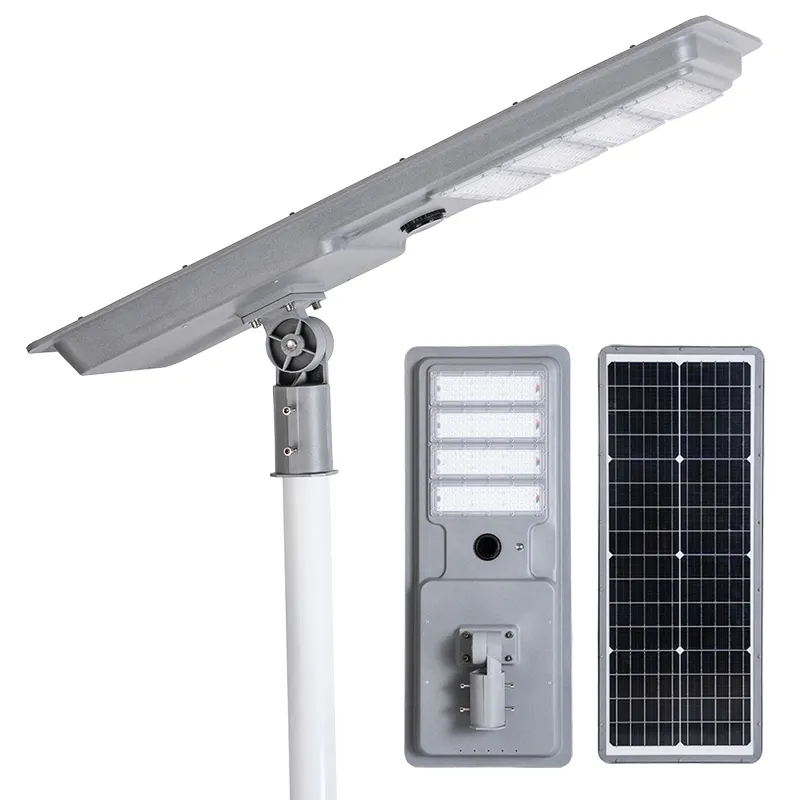 50W 80W 100W 8m sistema di illuminazione stradale solare dal tramonto all'alba luci solari a led integrate strada esterna