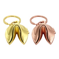 Professeur préféré Vintage cadeau mode acier inoxydable métal 3d aluminium or argent chanceux Fortune Cookie porte-clés